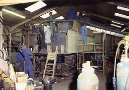 The new tender body was built at DG Welding in Gloucester and this view shows the work nearing completion on 16th March 1996. Photo Simon Marshall.